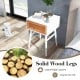 1-Drawer modern bedside table with solid wood legs, rattan front panel, and large drawer for convenient storage.