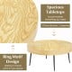 Set of 2 solid wood farmhouse round coffee tables with natural finish, featuring spacious tabletops for drinks and.