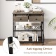 Narrow console table in gray with 2 drawers, 2 metal mesh shelves, and anti-tipping device for added safety.