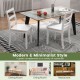 Set of 2 white wood dining chairs with solid rubber wood legs, featuring a modern minimalist design for versatile use.