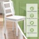 White wood dining chair with solid rubber wood legs, sturdy construction, and modern design for versatile use.