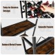 Industrial floor wine rack featuring a robust metal frame, 10-bottle and 17-bottle capacity, perfect for home bars.