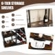 6-tier industrial floor wine rack with 10-bottle and 17-bottle storage, perfect for organizing wine and glassware.