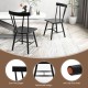 Windsor style armless chair in black with solid rubber wood frame, featuring anti-slip foot pads for versatile use.