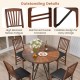 Set of 2 folding chairs with padded seat and rubber wood frame, featuring a high backrest and reinforced crossbars for.