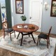 Set of 2 brown folding dining chairs with soft foam cushions and sturdy rubber wood, perfect for comfortable dining.