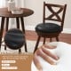 Classic counter height swivel bar stool set with X-shaped back, premium PVC leather upholstery, perfect for kitchen.