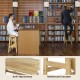 Natural rubber wood step stool with anti-slip surface, convenient handle, and reinforced crossbar for versatile use.