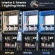 Lockable jewelry mirror cabinet with 3-color LED lights, showcasing warm, white, and blue light settings for versatile.