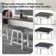 Set of 2 24-inch dining bar stools with acacia wood frame and padded PU seats, ideal for kitchen or dining room use.