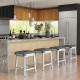 Set of 2 24/30 Inch Dining Bar Stool with Acacia Wood Frame - Gallery View 6 of 11