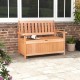 48-inch patio wood storage bench with slatted backrest, offering 34.2 gal storage, perfect for outdoor relaxation.