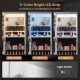 Freestanding jewelry organizer with full-length mirror, 3-color LED lights, and lockable storage for safety and style.