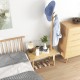 End table with coat rack in natural solid wood, featuring practical hooks and a versatile 2-in-1 design for.