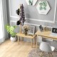 Solid wood end table with coat rack in natural finish, featuring practical hooks and space-saving design for versatile.