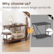 2-tier multipurpose display rack with 1.3" thick boards, ideal for books and ornaments in living room or home office.