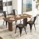 Tolix style metal dining chairs set of 4 with wood seats, perfect for stylish kitchen or dining room settings.
