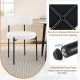 Boucle Dining Chair with Curved Backrest and Metal Legs Set of 2 - Gallery View 10 of 10