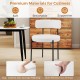 Boucle Dining Chair with Curved Backrest and Metal Legs Set of 2 - Gallery View 6 of 10
