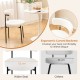 Boucle Dining Chair with Curved Backrest and Metal Legs Set of 2 - Gallery View 8 of 10