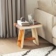 Curved seat shower stool made of solid teak wood with epoxy finish, ideal for indoor and outdoor use.