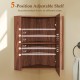 Corner medicine cabinet with mirror and adjustable shelf, featuring 5-position storage for versatile organization.