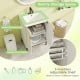24-inch white bathroom vanity with sink combo, featuring a double-door cabinet and adjustable shelf for customized.