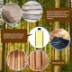 Backless wooden bench with teak oil finish, slatted seat design for ventilation, ideal for outdoor patios and balconies.