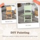 Two teak wood outdoor dining chairs in natural and DIY colors, perfect for patio or garden use with ergonomic design.