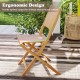 Teak wood outdoor dining chair with ergonomic design and 105° inclined backrest for comfort and relaxation in any.