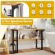 2-tier solid teak wood bathroom shelf with side towel holder, featuring a natural wood grain design for stylish storage.