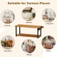 Teak wood wall-mounted floating shelf with towel bar, featuring two deep tiers for storage, ideal for bathrooms or.