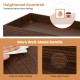 Close-up of the 3-tier side end table with walnut finish, featuring a 2.5" guardrail and easy-to-clean surface.