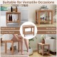 Teak wood shower bench with storage shelf, versatile for use as a side table, shoe rack, or bathroom rack.