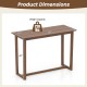 59-inch outdoor bar table with slatted top, made of teak wood, ideal for patio gatherings and bar chairs 28"-32" high.