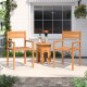Teak wood armchairs with natural finish and armrests, perfect for outdoor patio dining or relaxation.