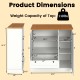 47.5-inch white kitchen storage cabinet with 3 doors and 2 large drawers, featuring removable shelf and wood-like.