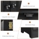 Close-up of the Accent Floor Storage Cabinet's antique round knob, showcasing durable MDF and solid metal hinges for.