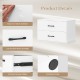 2-drawer white storage cabinet with metal handles, smooth slides, and easy-to-clean surface for versatile organization.