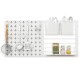 Pegboard Combination Kit wall organizer with magnets and hooks, ideal for kitchenware and personalized storage.
