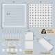 Pegboard Combination Kit with 12" x 12" panels, hooks, and magnets for customizable storage in kitchens or workshops.