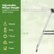 2-tier laundry drying rack with adjustable wings height, aluminum frame, ideal for drying dresses, pants, and towels.