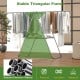 2-tier folding laundry drying rack with adjustable aluminum wings, waterproof surface, ideal for balcony and bedroom.