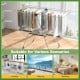 2-tier folding laundry drying rack with aluminum frame, adjustable wings for quick drying, suitable for laundry and.
