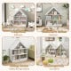 3-tier house-shaped toy storage organizer in white with open shelves, ideal for kids' rooms and easy access to toys.