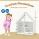 3-tier house-shaped toy storage organizer in white, featuring open shelves and a stable design for kids' toys and books.