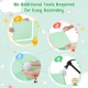 Step-by-step assembly guide for the 12 Cube Kids Wardrobe Closet in green, featuring tool-free setup and flexible.