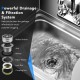 Stainless steel wall mount hand washing sink with faucet, featuring a powerful drainage system for effective garbage.