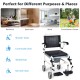 4-in-1 bedside commode wheelchair with comfortable padded seat and adjustable footrests for versatile use and easy.