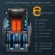 Full body massage chair recliner in black with 3D SL track, air massage programs, and zero-gravity feature for.
